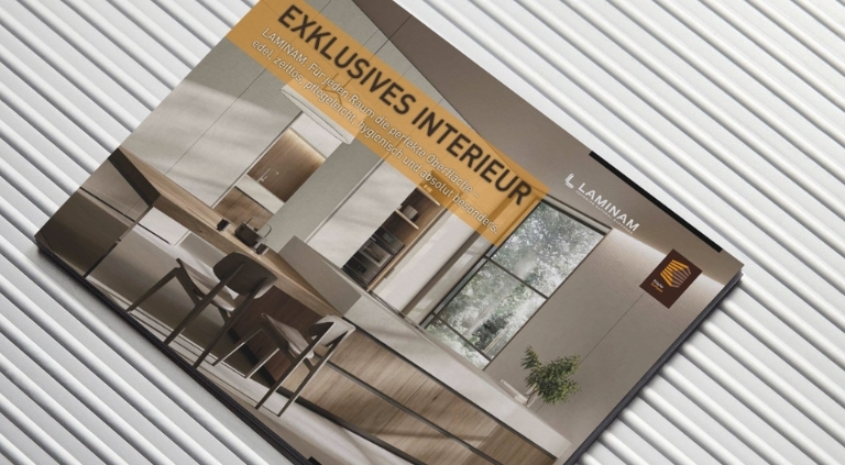 Exklusives Interieur: die neue Laminam-Broschüre von Klöpfer Surfaces